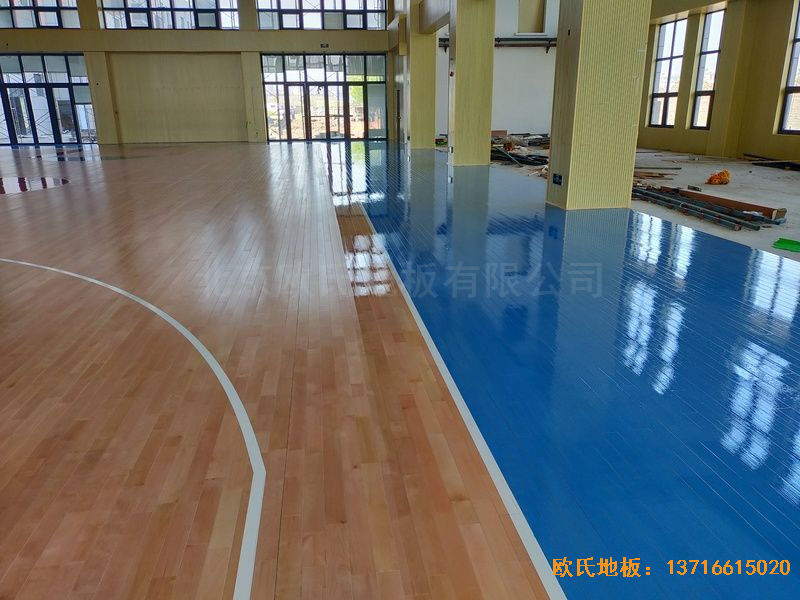 江蘇連云港消防隊(duì)運(yùn)動(dòng)木地板安裝案例